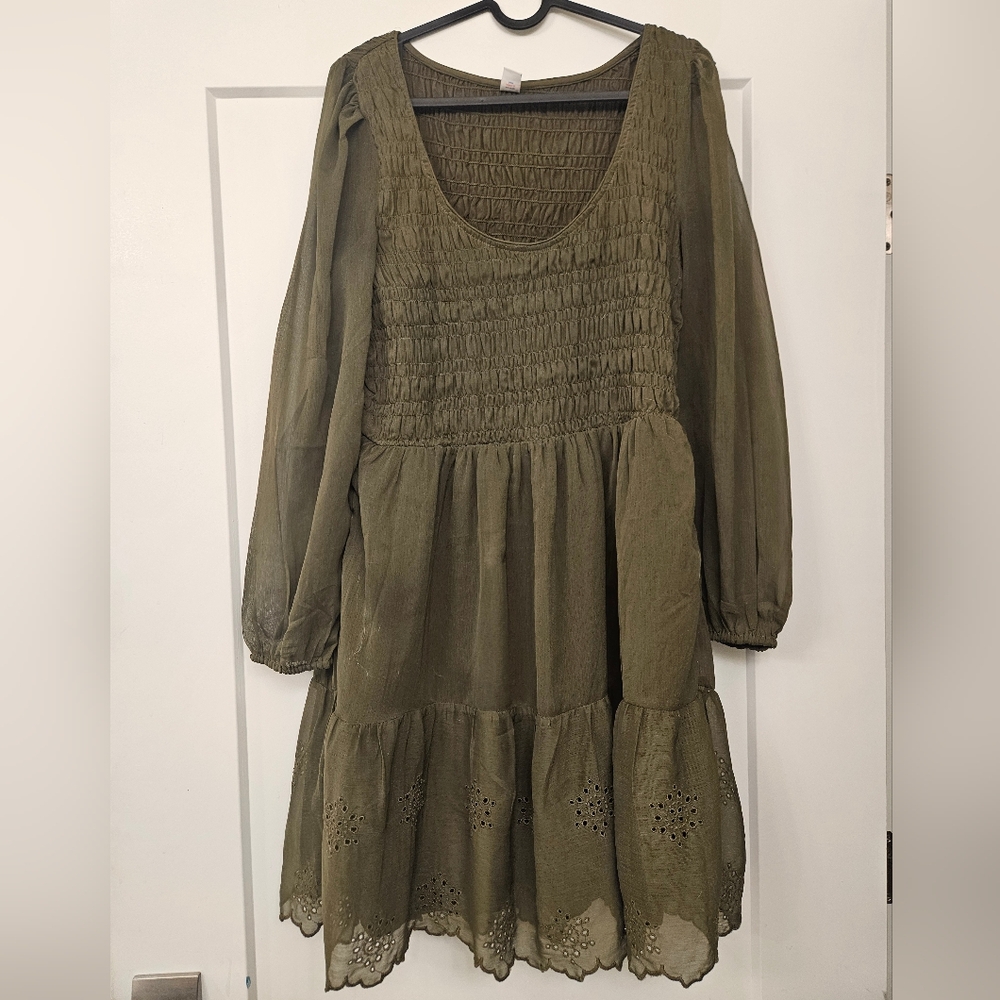 Festive Green Dress Old Navy Size L